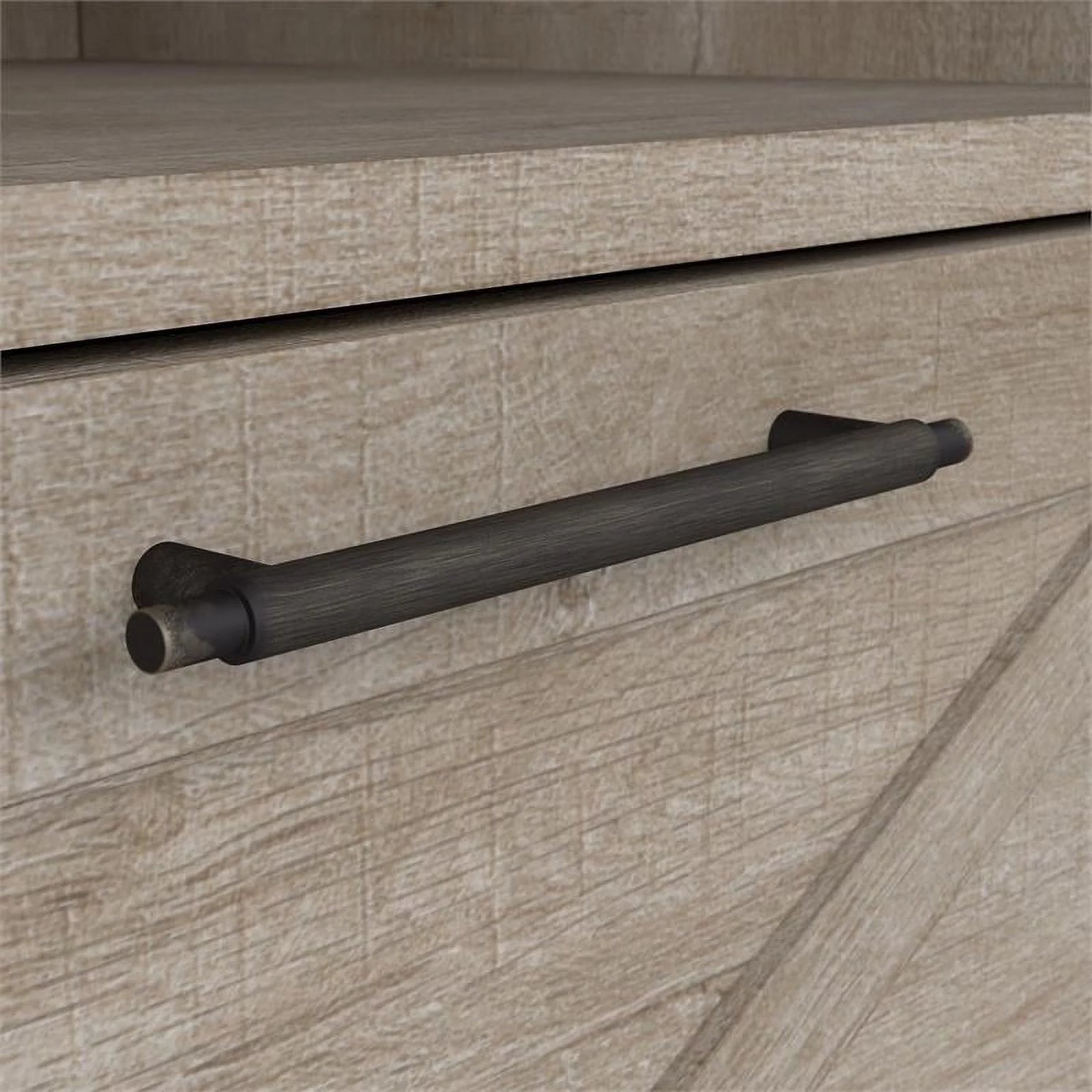 Washed Gray Lateral File Cabinet with Shelf Q9746