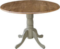 42 Drop Leaf Dining Table Distressed Hickory U3249