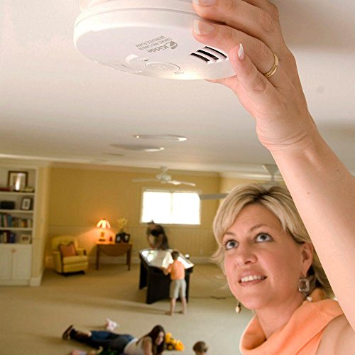 Battery Powered Combination Smoke and Carbon Monoxide Detector with Voice Alert J72596