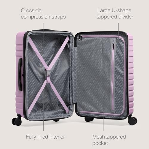 Teal Polycarbonate Hardside Travel Suitcase Luggage with 8 Spinner Wheels, Aluminum Handle, Carry-on 22-Inch U2619