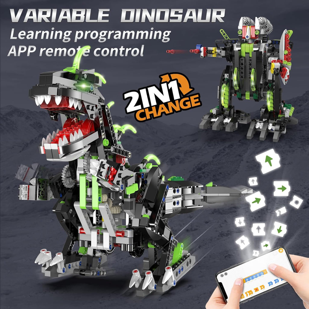 2 in1 Dinosaur Robot Building Kits D7110