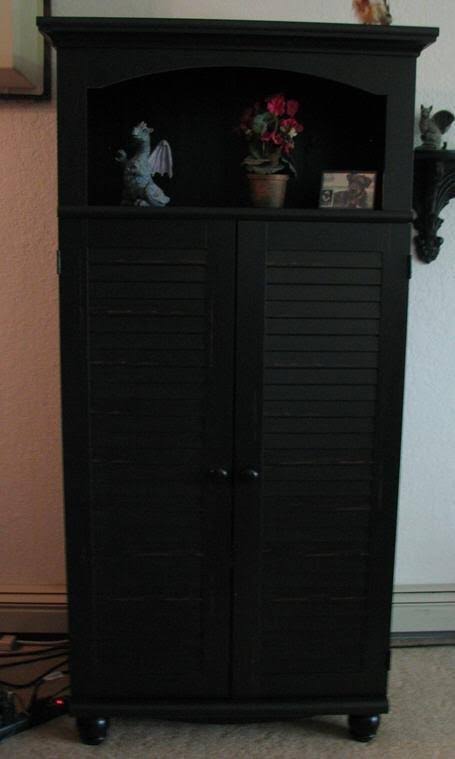 Antiqued Paint Computer Armoire X185437