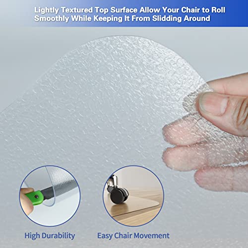 Clear 55'' x 35'' Thick Plastic Chair Mat E433992