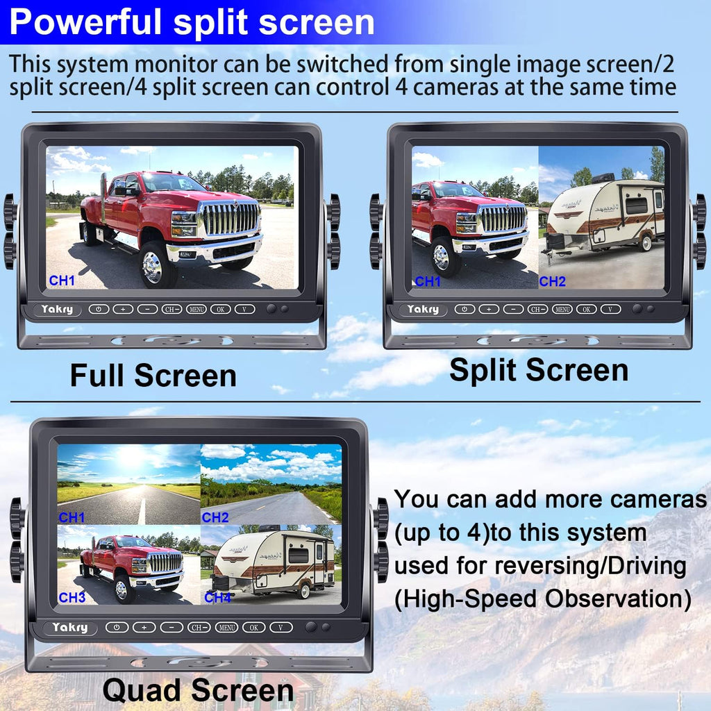 7 Inch HD 1080P Wireless Backup Camera with DVR Monitor M604