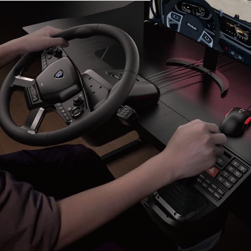 Truck Control System with Force Feedback Steering Wheel, Shifter Control Panel, & Pedals T2322