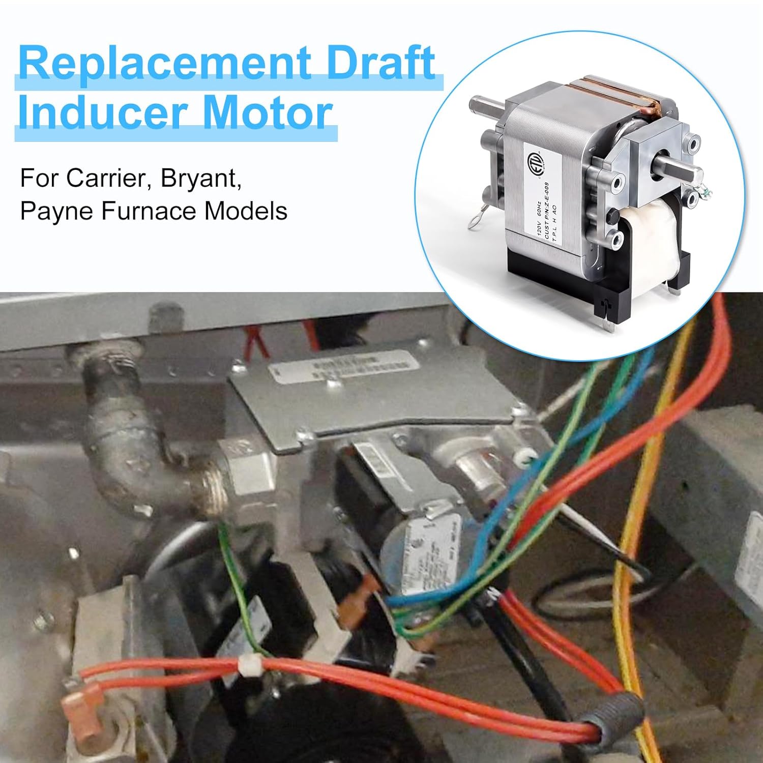 Draft Inducer Motor for Furnaces F825886
