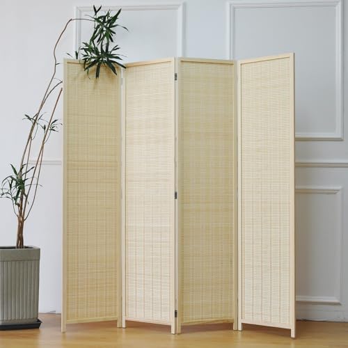 Bamboo Room Divider Screen, 67" H x 76.75" W M79342