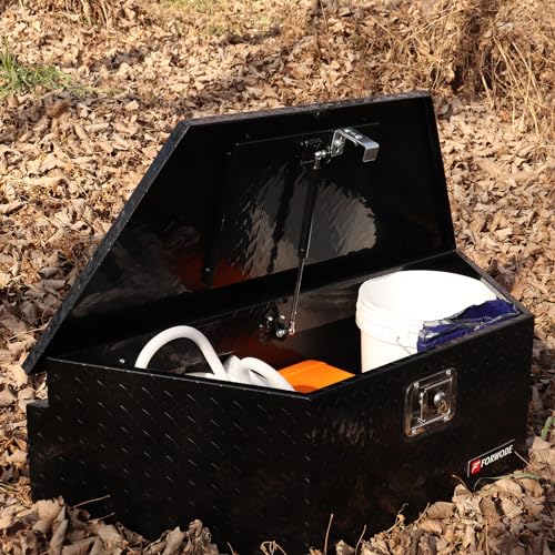 Black Aluminum Trailer Tongue Tool Box with Lock C4226
