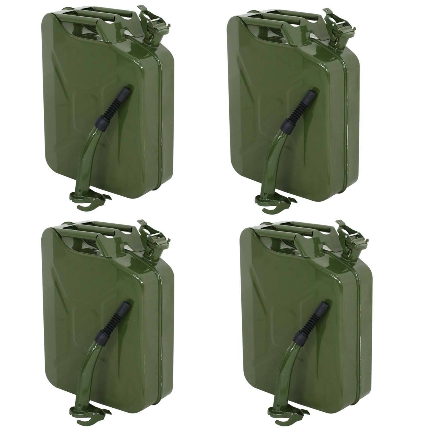 4X 5 Gallon 20L Steel Fuel Tank G43452