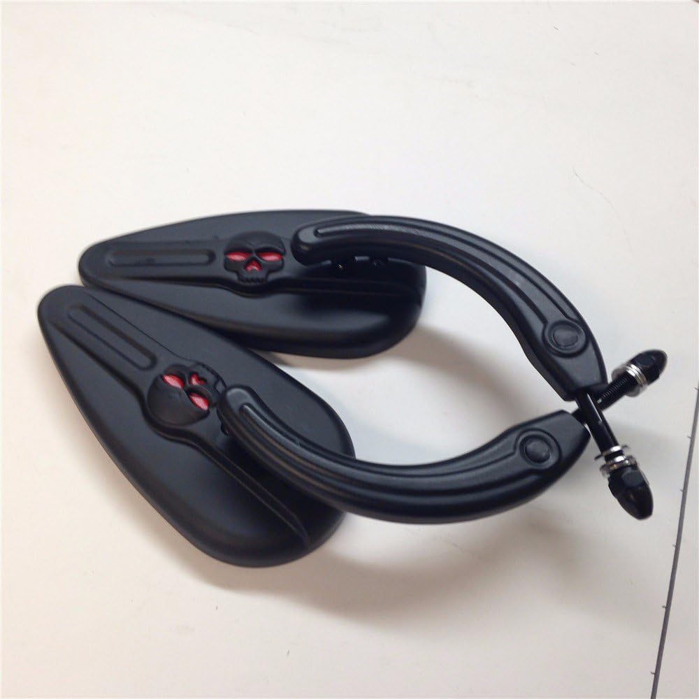 Black Teardrop Skull Zombie Mirrors V8974