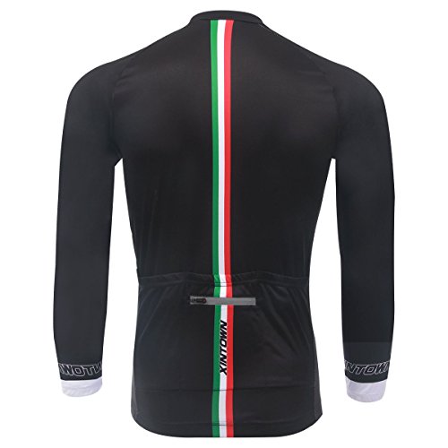 Fleece Cycling Suit Thermal Winter Long Sleeve Cycling Jersey and 3D Padded Long Pants Warm Cycling Set F410