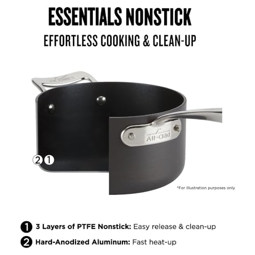 10 Piece Hard Anodized Nonstick Black Cookware Set Y81397