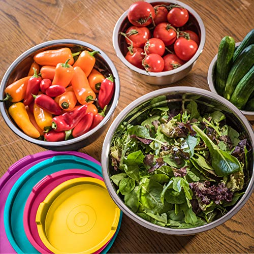 4-Piece Stainless Steel Mixing Bowls with Lids O6831