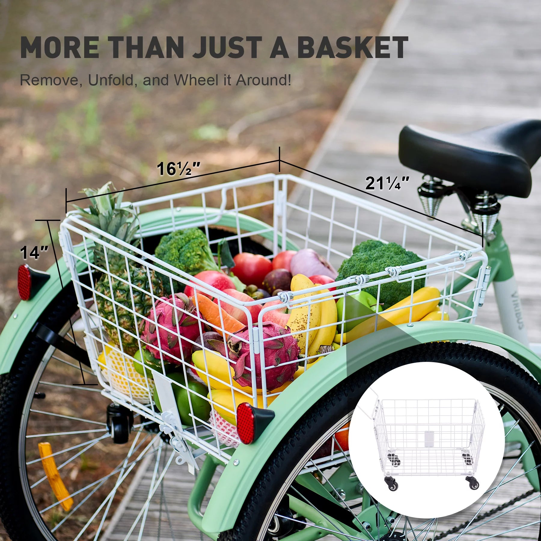 Mint White 26 Inch 7 Gears Tricycle A24086