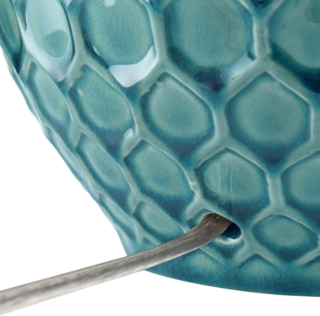 Sea Foam Blue Green Ceramic Table Lamp 24.75" High J856360