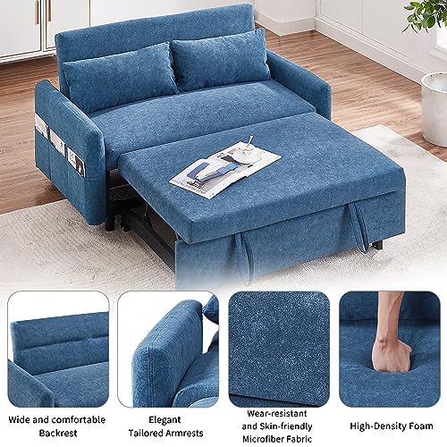 Gray Velvet Convertible Sleeper Sofa Bed R40103