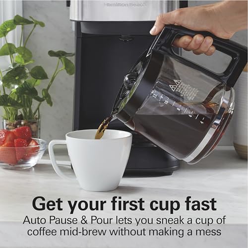 12 Cups Black Programmable Drip Coffee Maker U8908