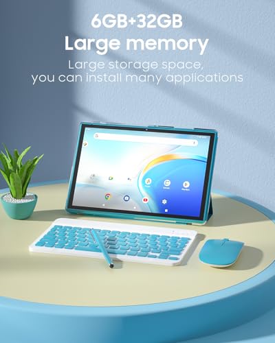 2 in 1 Tablet with Keyboard Case, 10 inch Android 14 Tablet, 6GB RAM+32GB ROM L501954