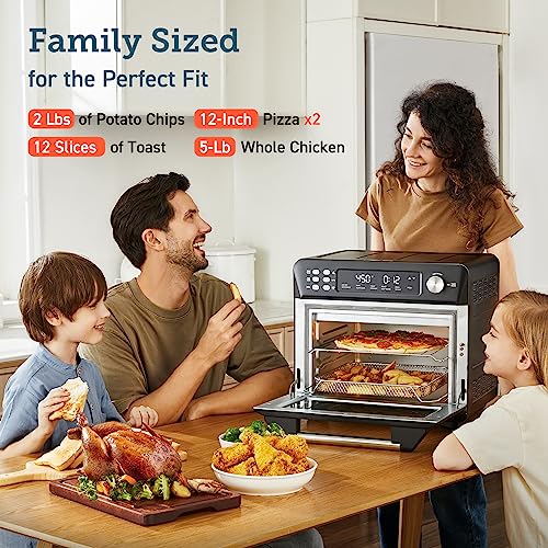 12-in-1 Air Fryer Toaster Oven Combo with 3 Accessories K311852