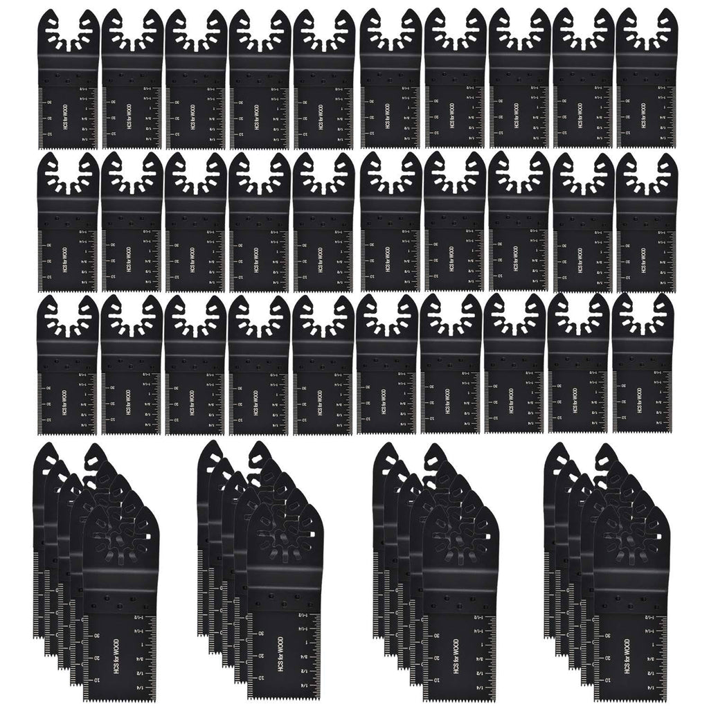 50pcs Wood Oscillating Multitool Saw Blades Universal Quick Release Black Z9623