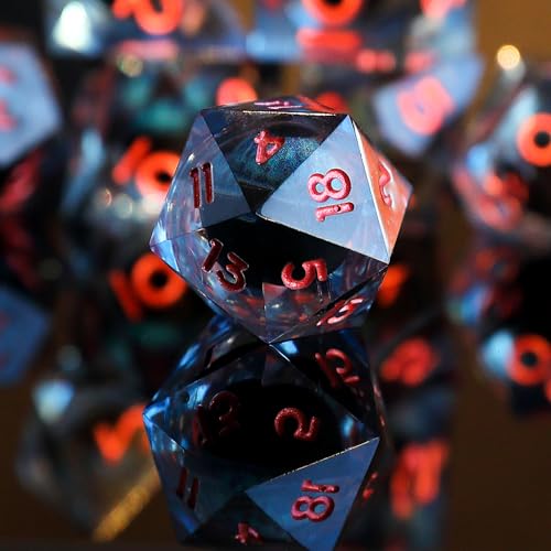 7 Piece Resin Sharp Edge Dice Set B928639