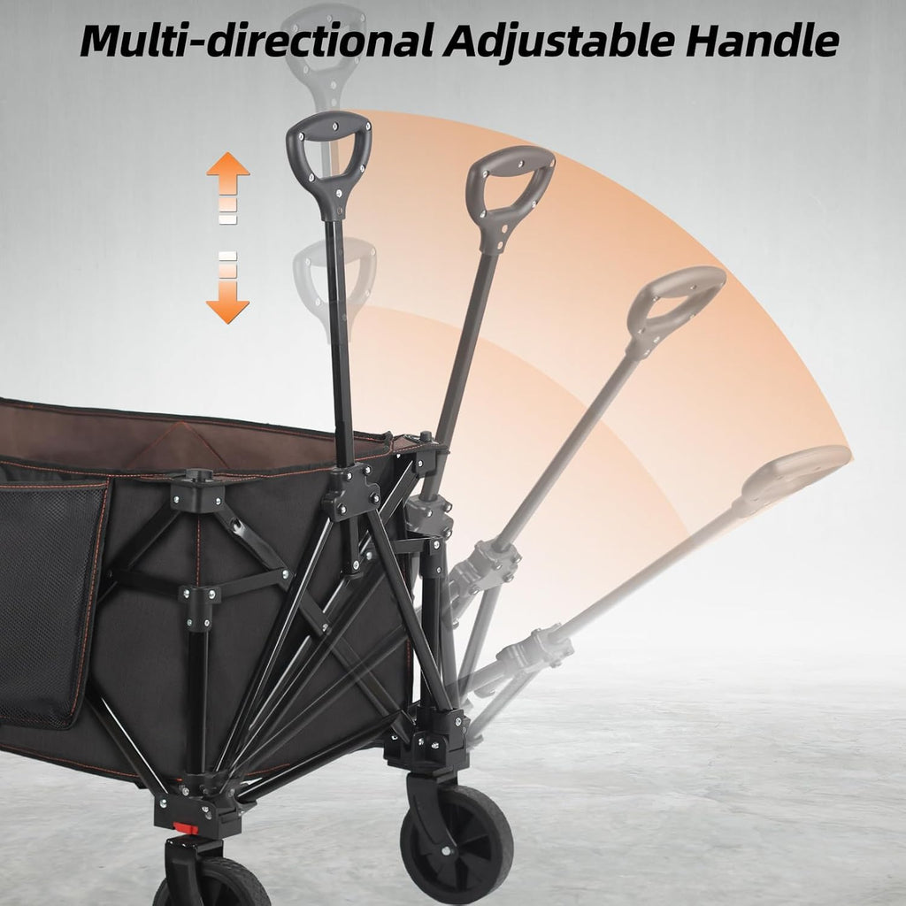 Black Collapsible Folding Utility Wagon Cart W29331
