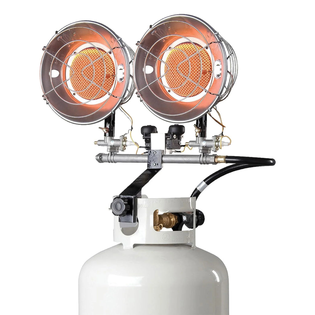 30,000 BTU 2 Burner Propane Tank Top Heater with Auto Shut Off Y723