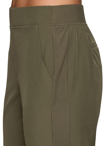 Women's Stretch Woven Ankle Pant, Lightweight, Quick Drying, Flat-Front Straight Leg Pants with Pockets A491