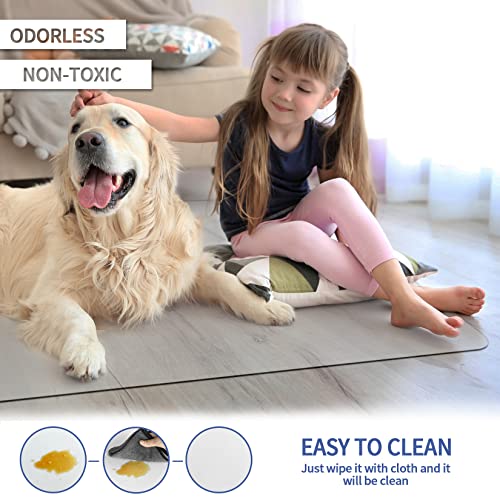 Clear 55'' x 35'' Thick Plastic Chair Mat E433992
