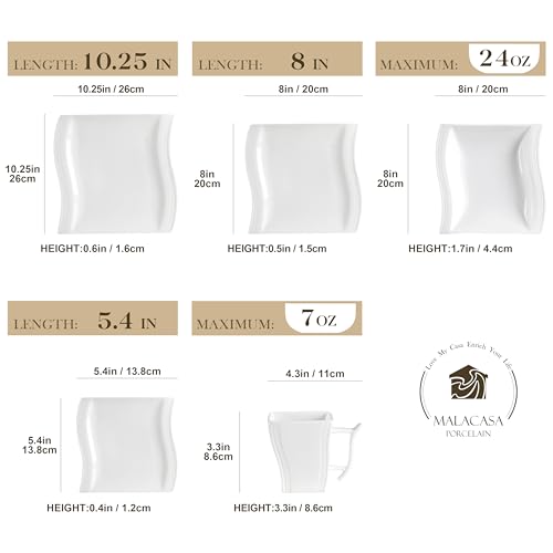 Ivory White 60 Piece Porcelain Dinnerware Set B75908