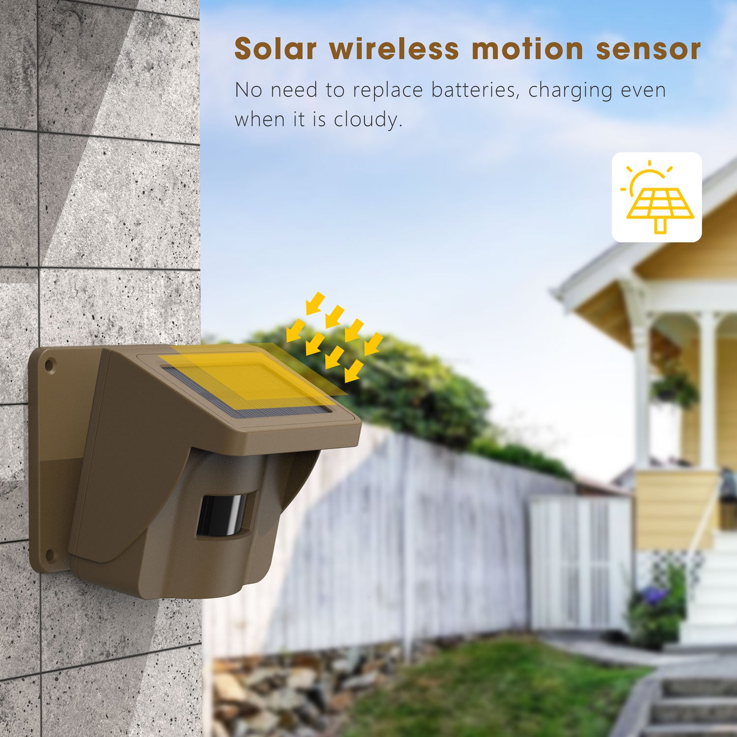 Solar Driveway Alarm Wireless Weatherproof 1/2 Mile Long Range Motion Sensor Alarm M8498