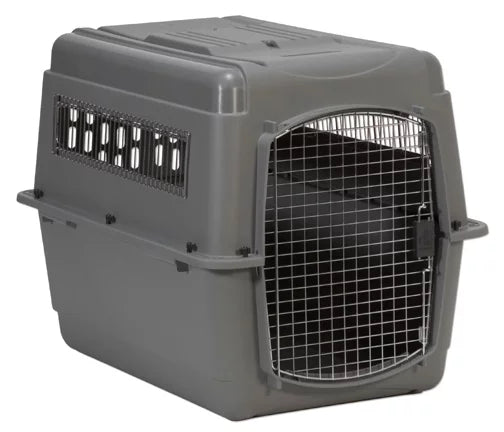 Gray 40" Dog Crate Pet Carrier F1480