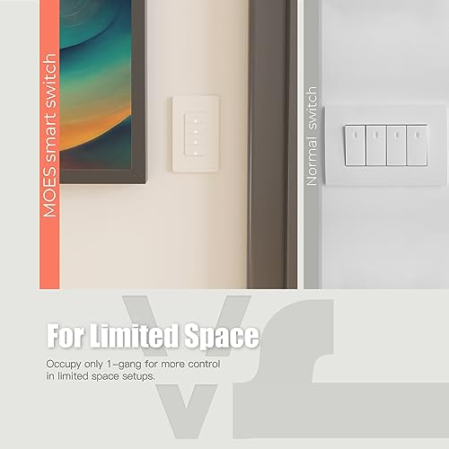 Zigbee Smart Switches, No Neutral Wire, Single Pole Light Switch S607109