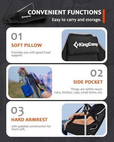 Oversized Folding Hammock Camping Chair with Cup Holder T1560