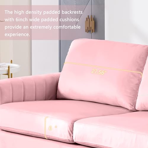 Pink Velvet 3 Piece Sofa Set X375