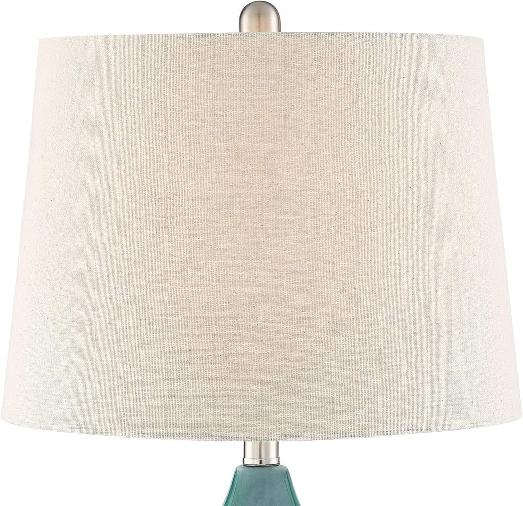 Sea Foam Blue Green Ceramic Table Lamp 24.75" High J856360