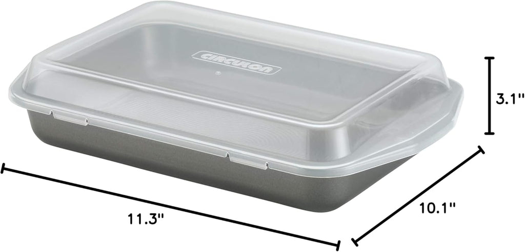 Nonstick Baking Pan With Lid, Rectangle - 9 Inch x 13 Inch, Gray Y250288