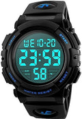 Mens Digital Sports Watch Waterproof LED Screen Large Face Military Watch L861426