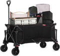 Black Collapsible Folding Utility Wagon Cart W29331