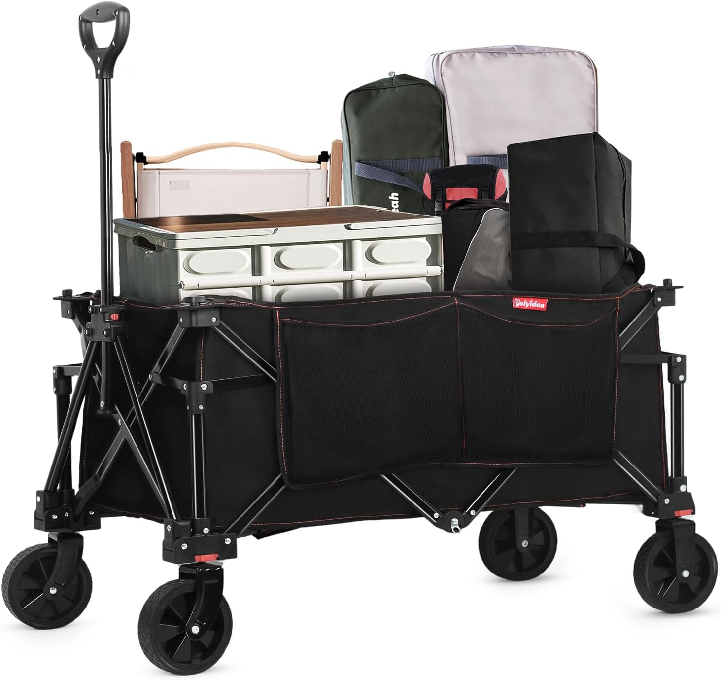 Black Collapsible Folding Utility Wagon Cart W29331
