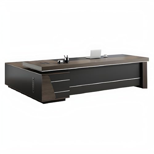 L-shape Office Desk with Locking Drawers and Cable Management, 79" L x 31.5" W x 29.5" H N199477