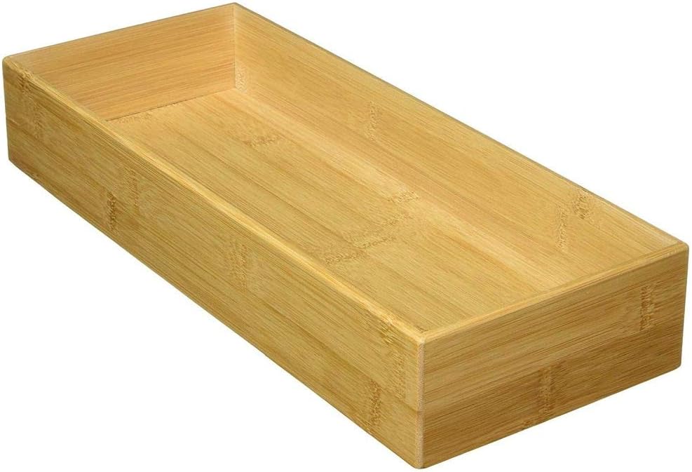 Bamboo Wood Stacking Drawer Organizer Box, 9"x 6" Y5657