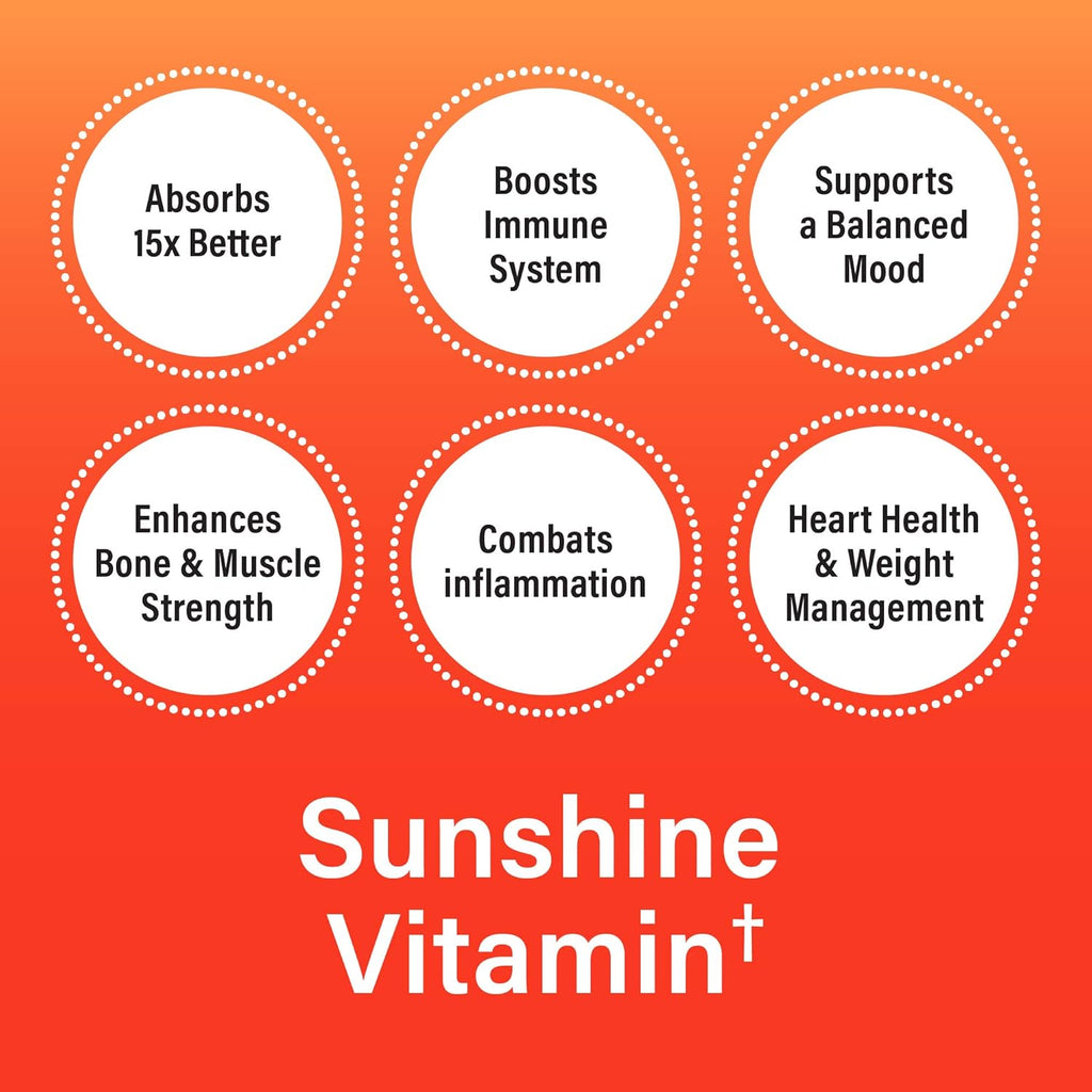 2,500 IU Liquid Vitamin D3 with K2 Supplement, 60 Servings, 4 fl oz K629