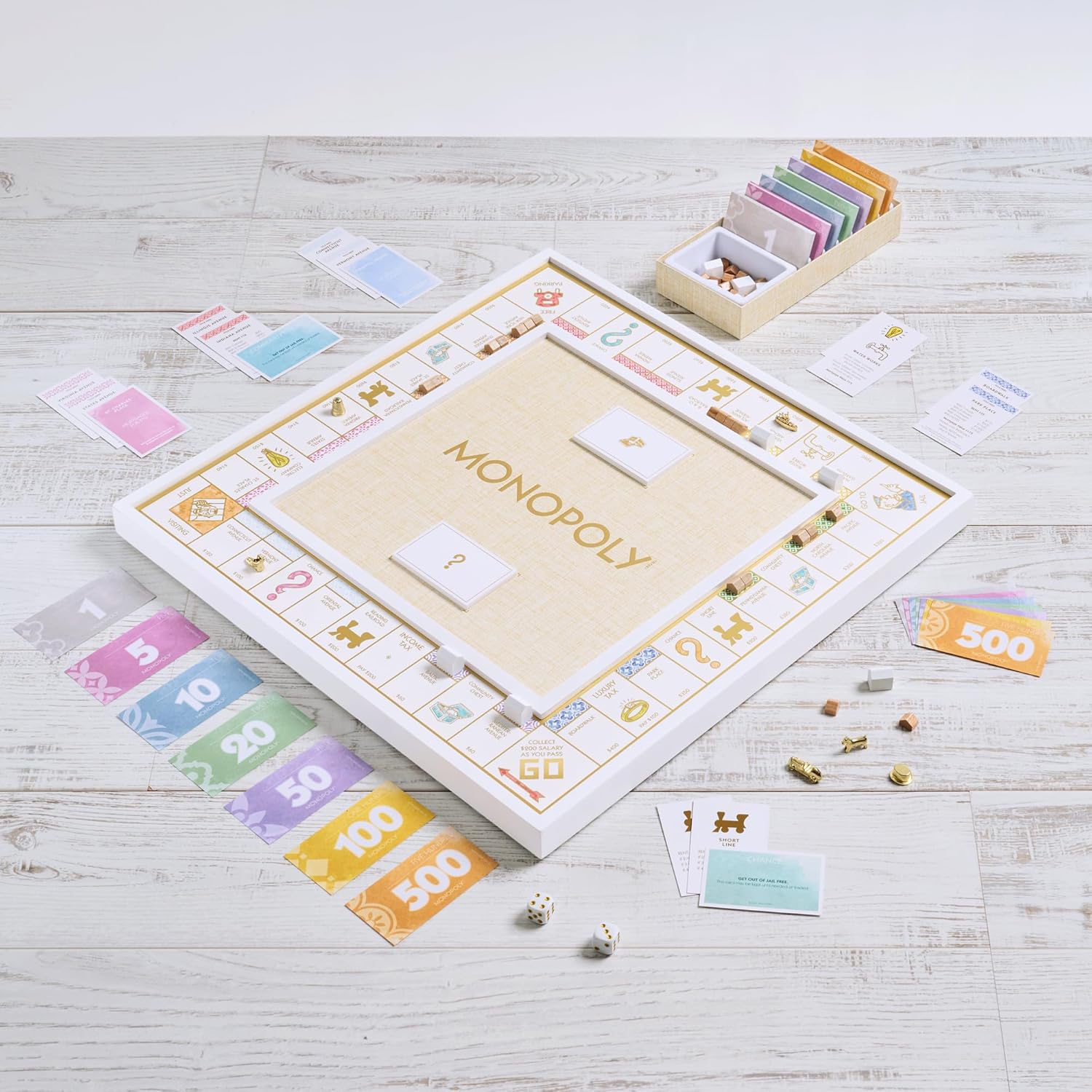 Monopoly Bianco Edition with Wood Game Board C2492