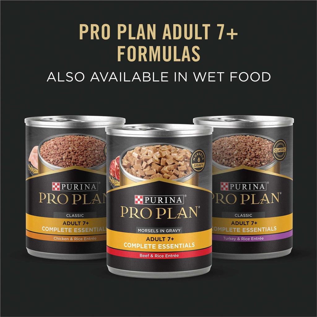 Senior Adult 7+ Complete Essentials Shredded Blend Beef & Rice Formula High Protein Dog Food F3107
