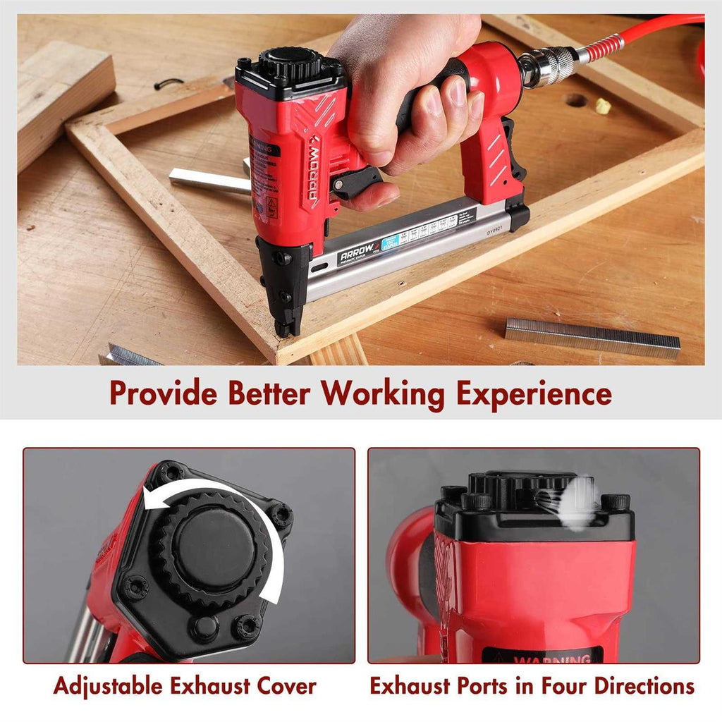 Oil-Free Staple Gun with 3750 Pieces T50 1/4 Z6654