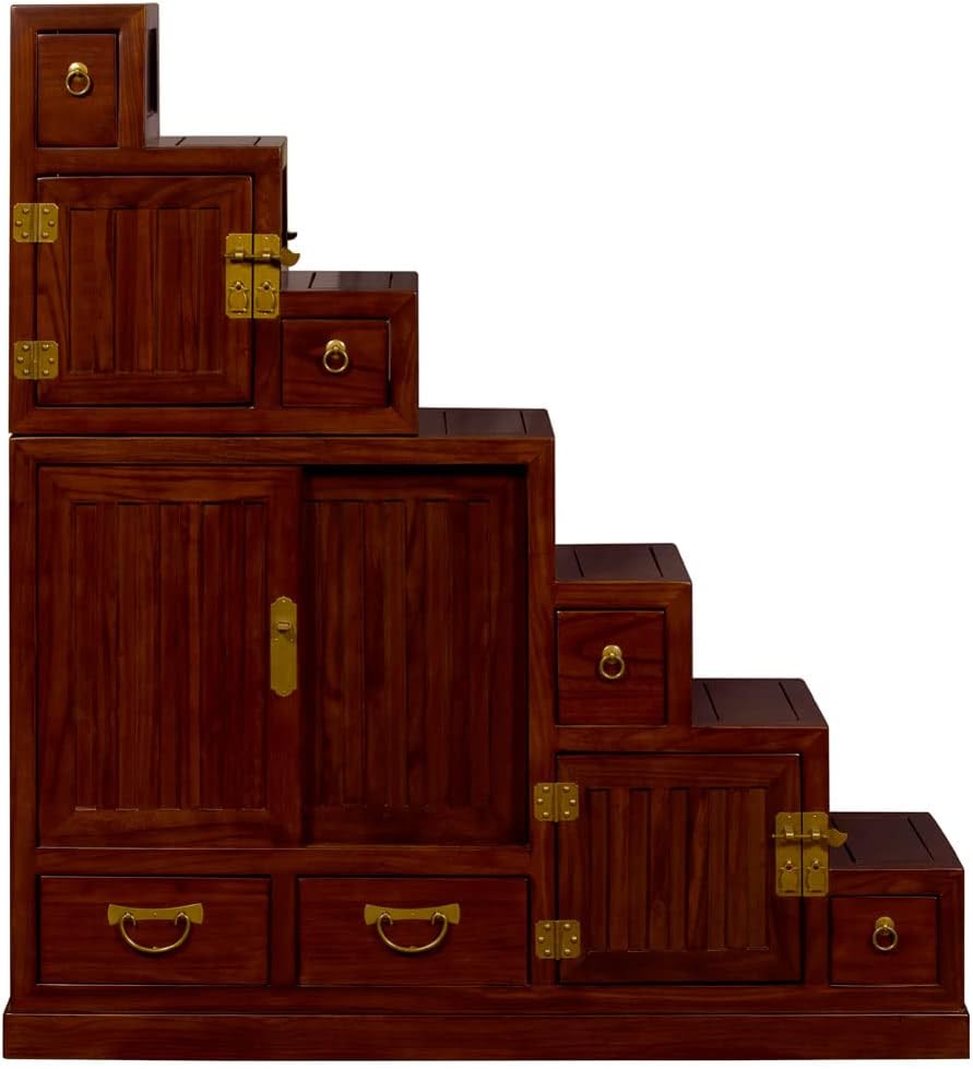 Mahogany Finish Asian Cabinet U2307