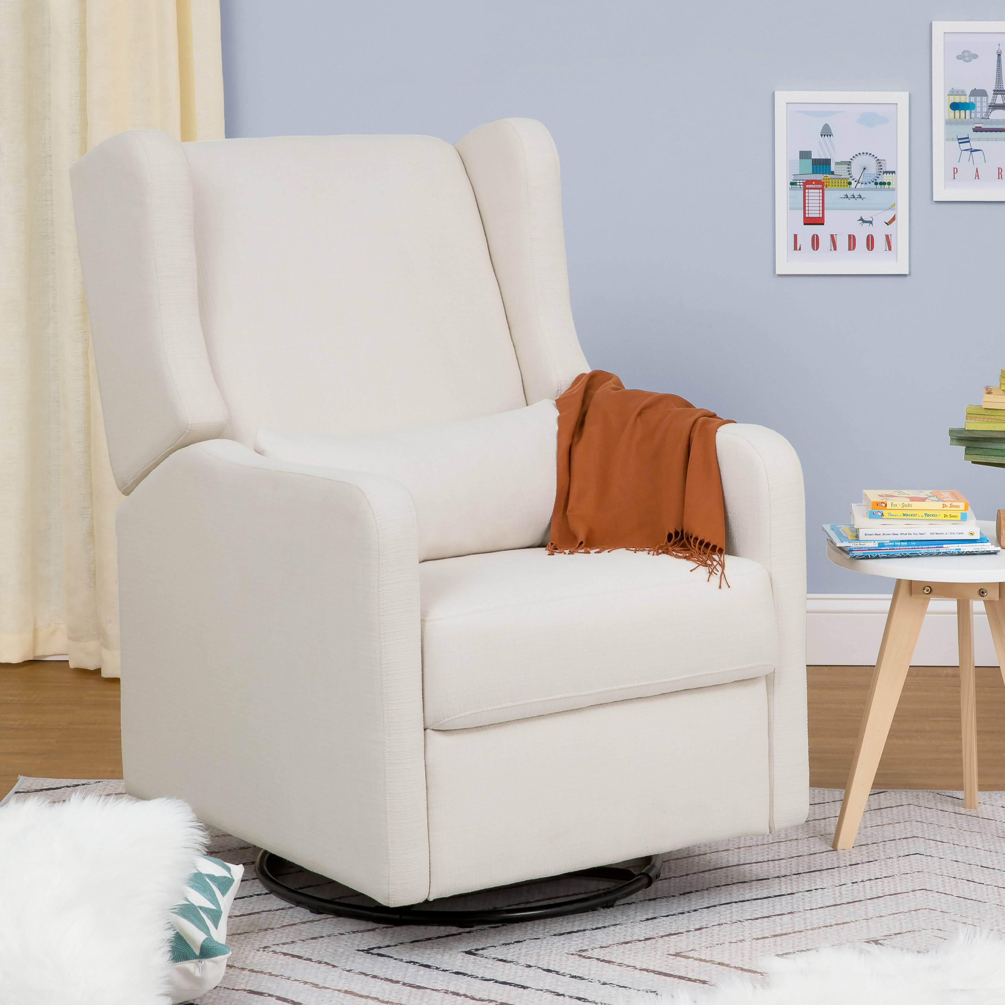 Performance Cream Linen Recliner and Swivel Glider J4048