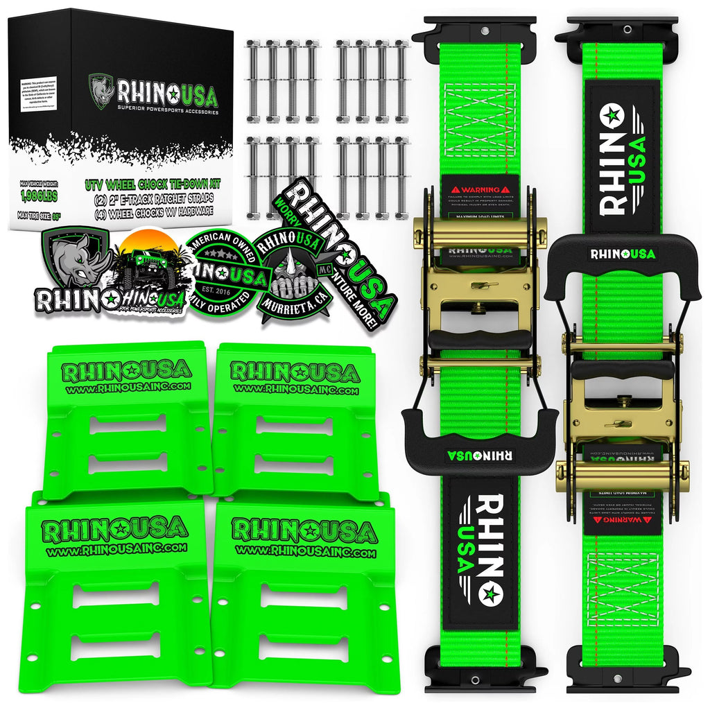 Green UTV Wheel Chock Tie-Down Kit V882
