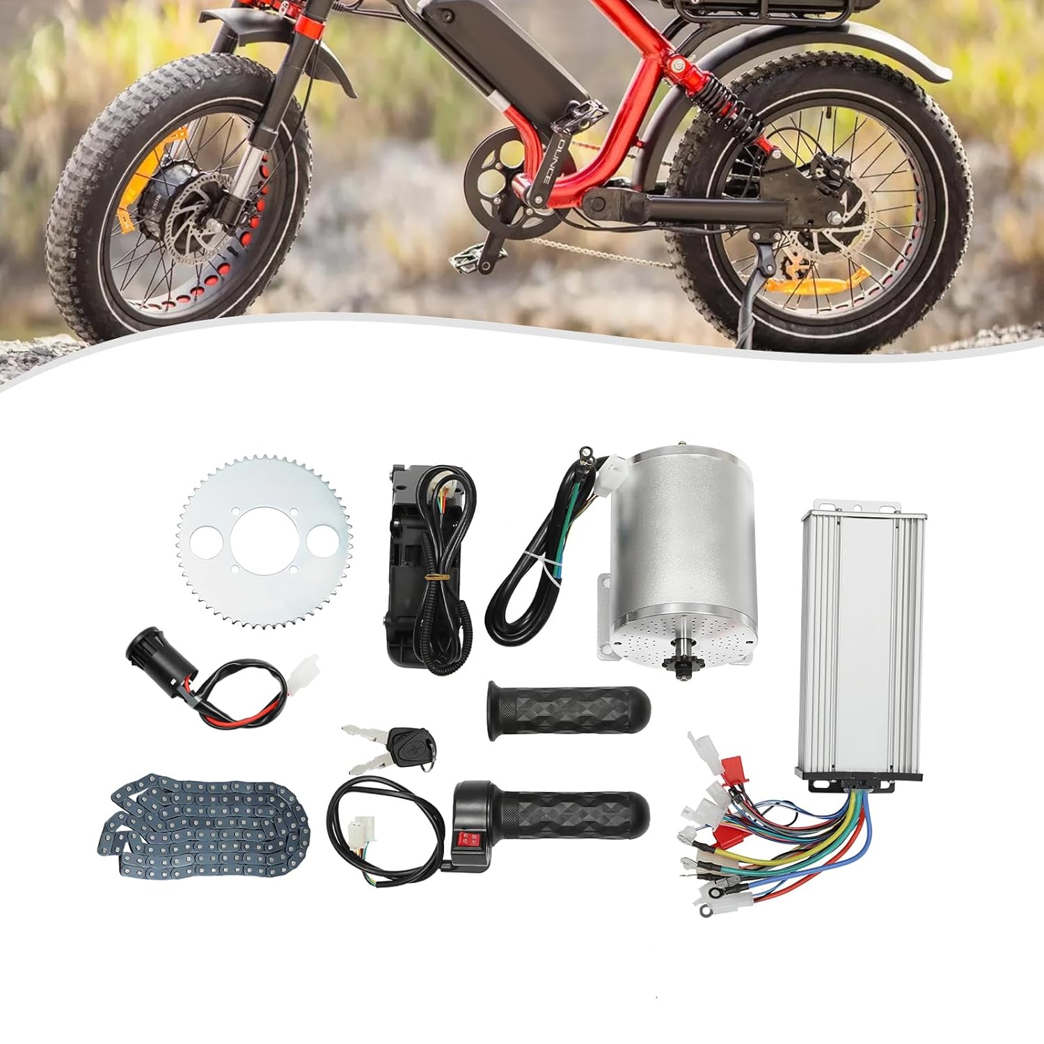48-72V 3000W Brushless Motor Kit with Controller & Throttle U3093